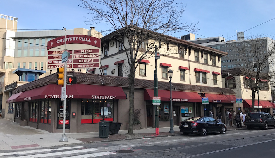 Chestnut Villa at 40th and Chestnut streets, the building that launched Brooks on his real estate career. | Photos: Sandy Smith