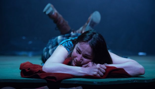 Sarah Gliko in The Arsonists at Azuka Theatre. (Photo by Johanna Austin)