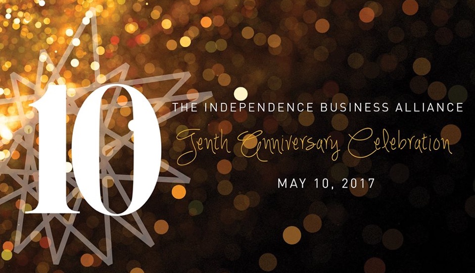 IBA's 10th Anniversary Celebration is Wednesday, May 10th.