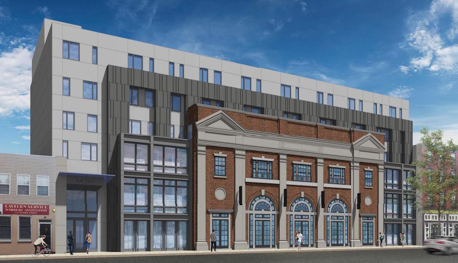 The South Street facade of the planned residential-retail development. | Rendering: JKRP Architects