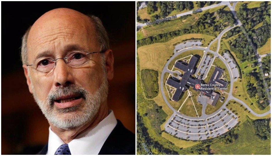 L: (AP Photo/Matt Rourke) | R: Berks County Residential Center via Google Maps