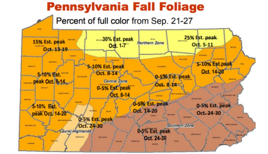 Fall Foliage Chart