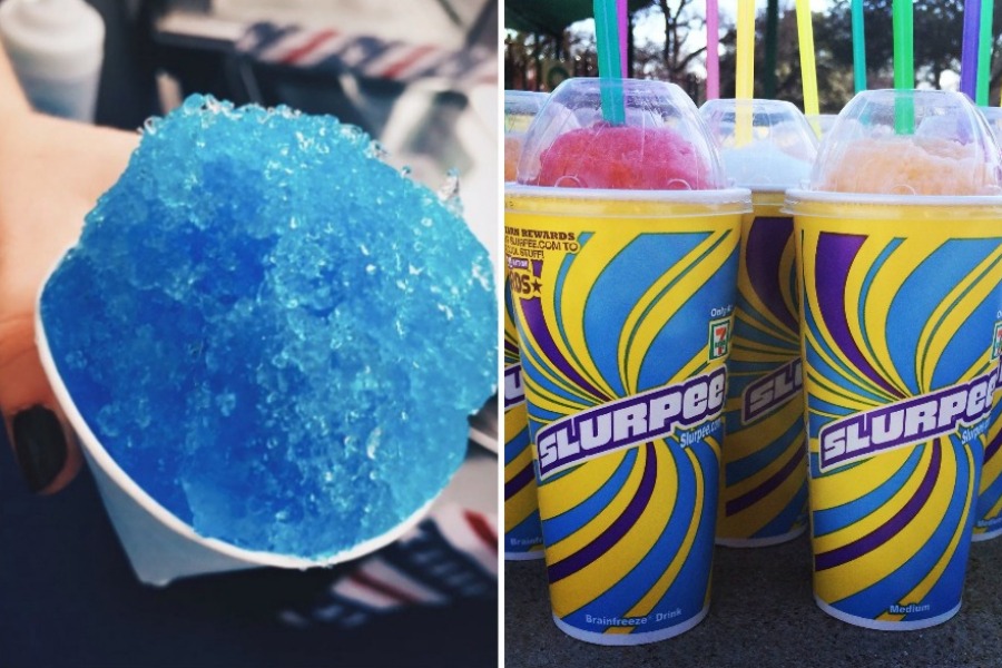 snow cone, slurpees, freebies, 7-Eleven