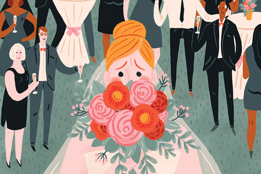 wedding anxiety illustration