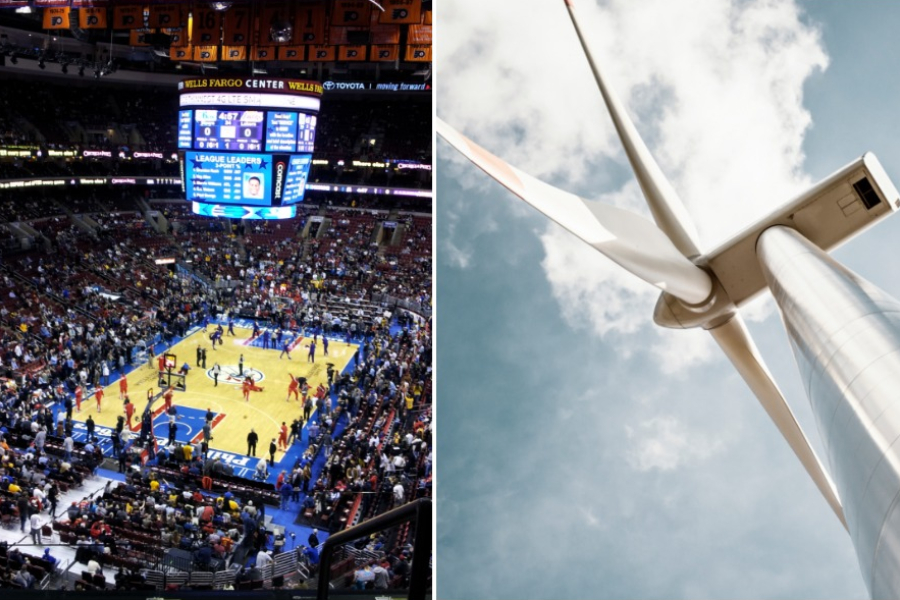 wells fargo center wind energy