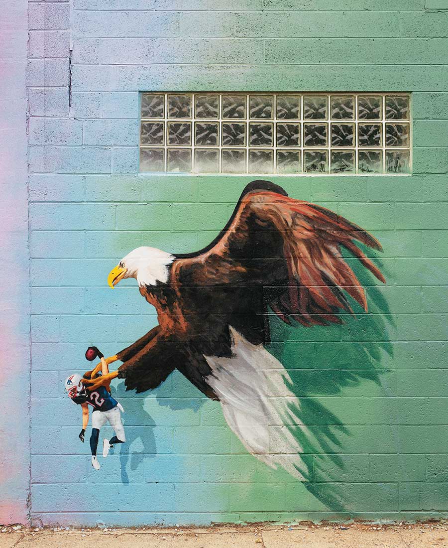 philadelphia eagles town mural