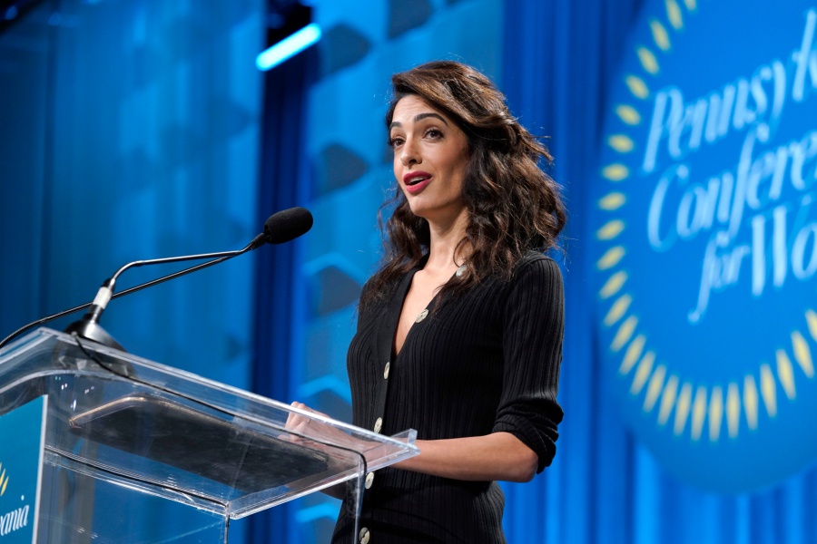 amal clooney trump pennsylvania conference for women philadelphia