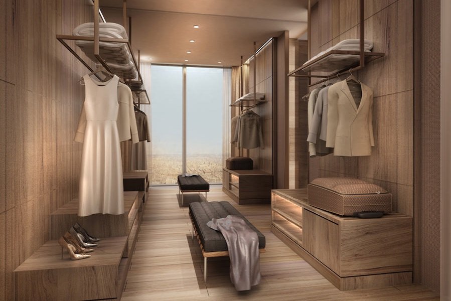 comcast technoiogy center tour four seasons hotel guest room closet/dressing room