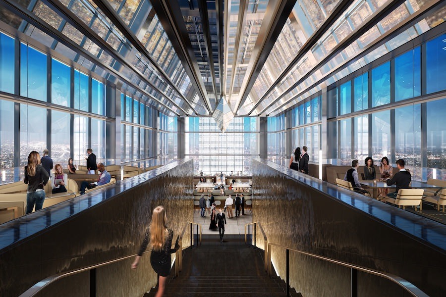comcast technology center tour four seasons restaurant rendering