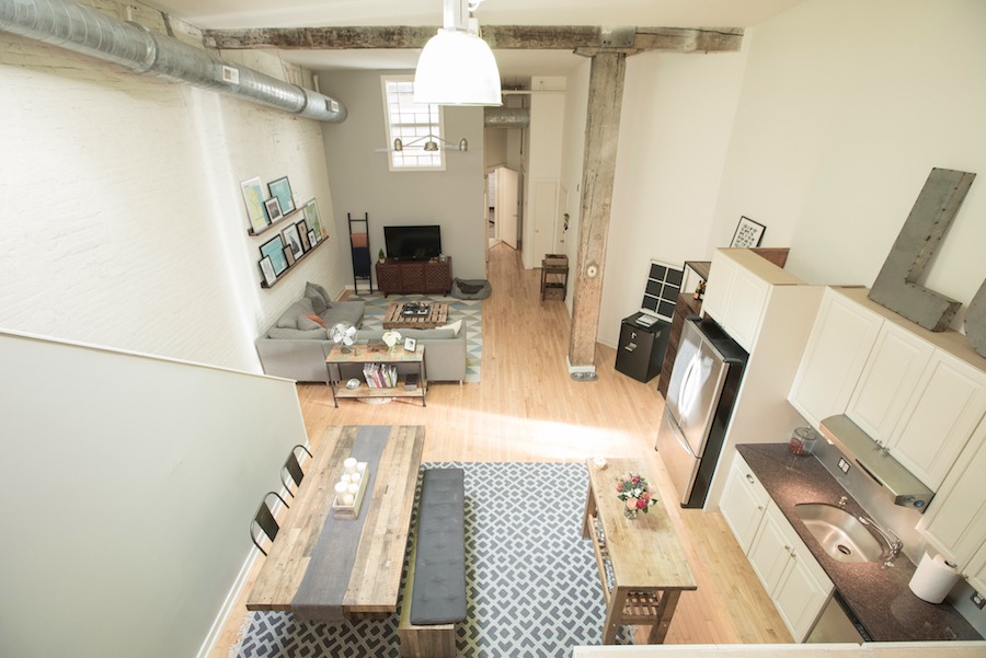 condo for sale northern liberties industrial loft main living area