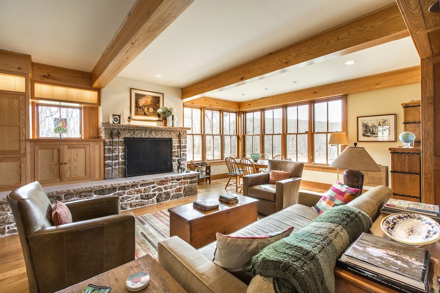 house for sale new hope expanded farmhouse barn living room