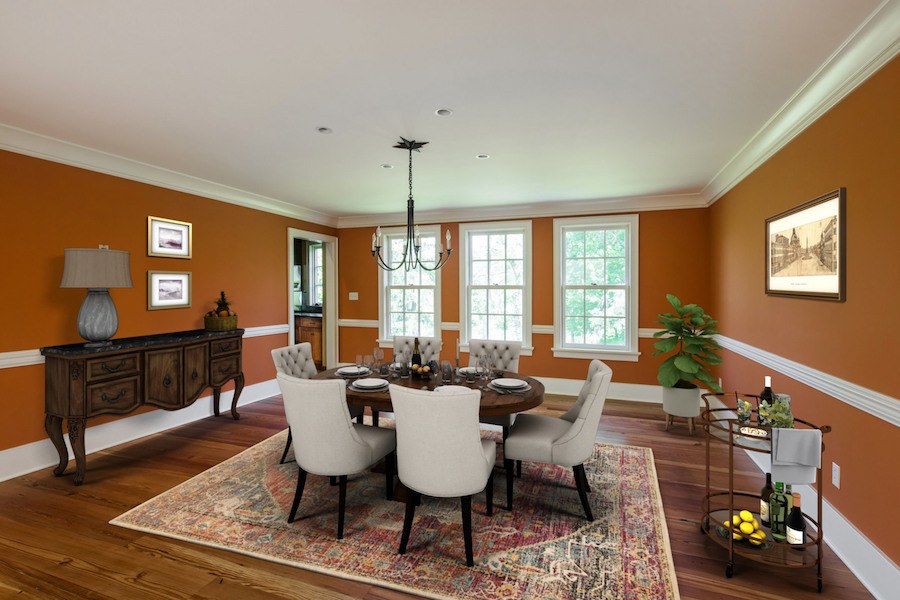 house for sale new hope expanded farmhouse dining room