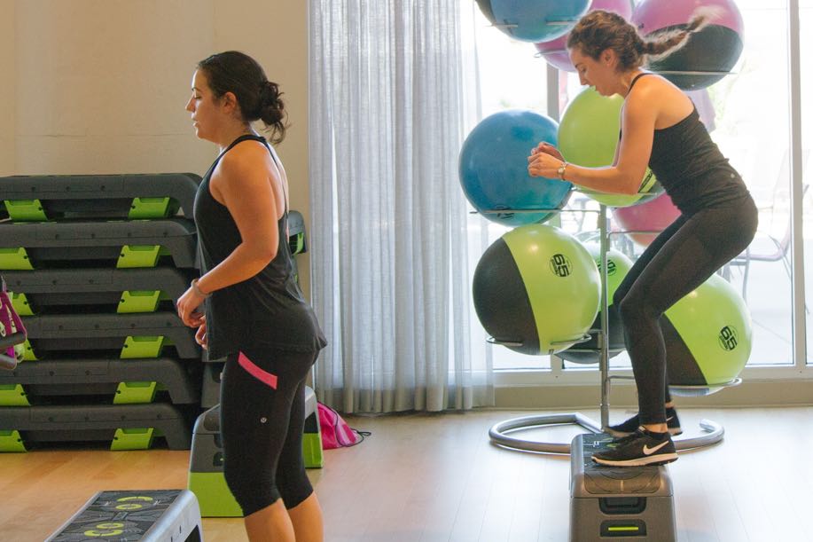 workout with childcare