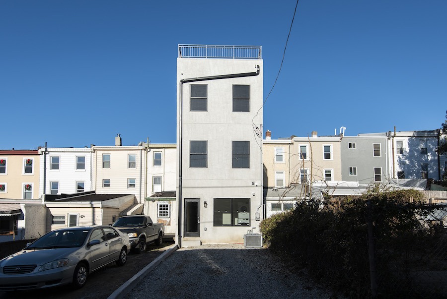 house for sale east falls new construction row rear elevation
