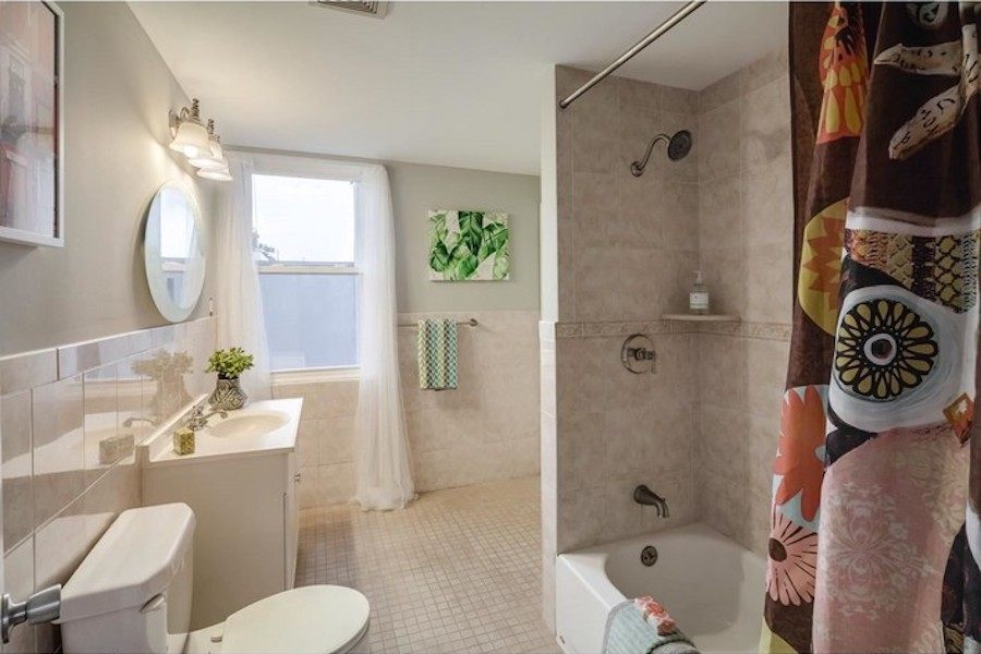 house for sale queen village rowhouse rehab master bathroom