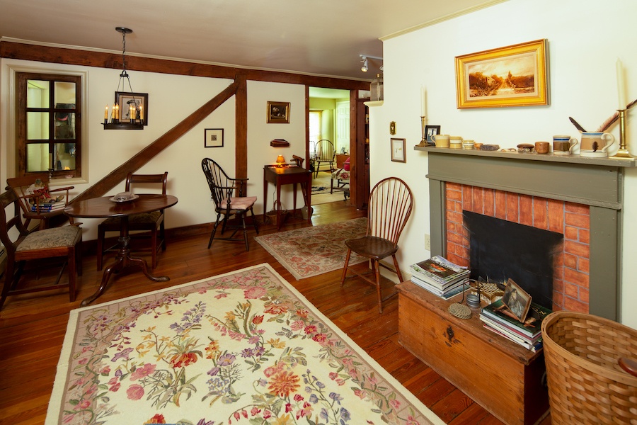 house for sale solebury historic post office living room