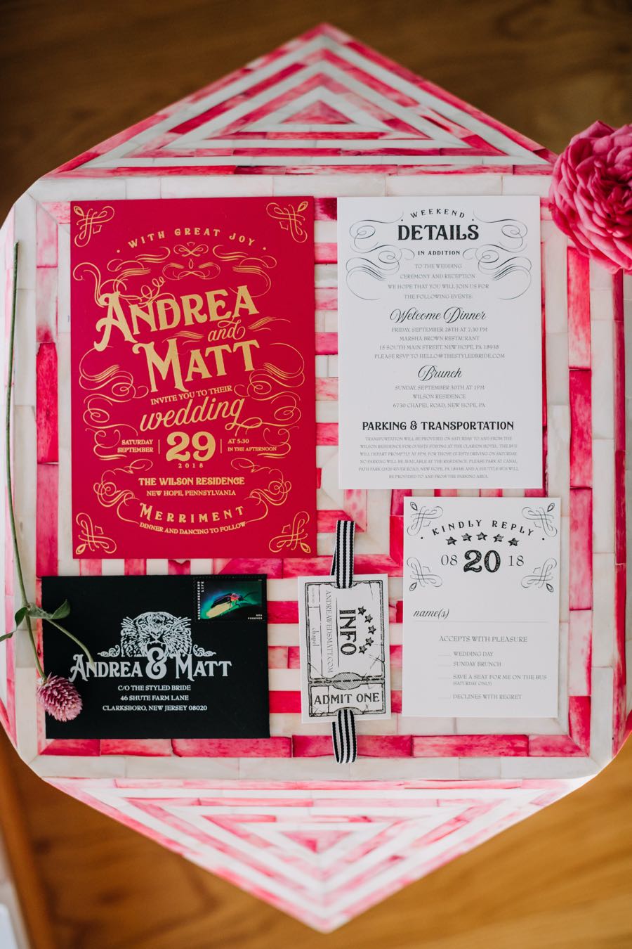 circus wedding invitations