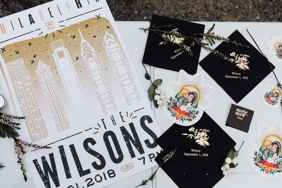 modern wedding poster