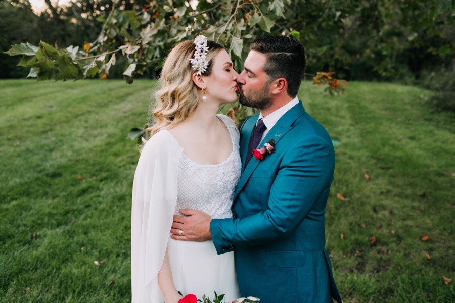 cape wedding dress