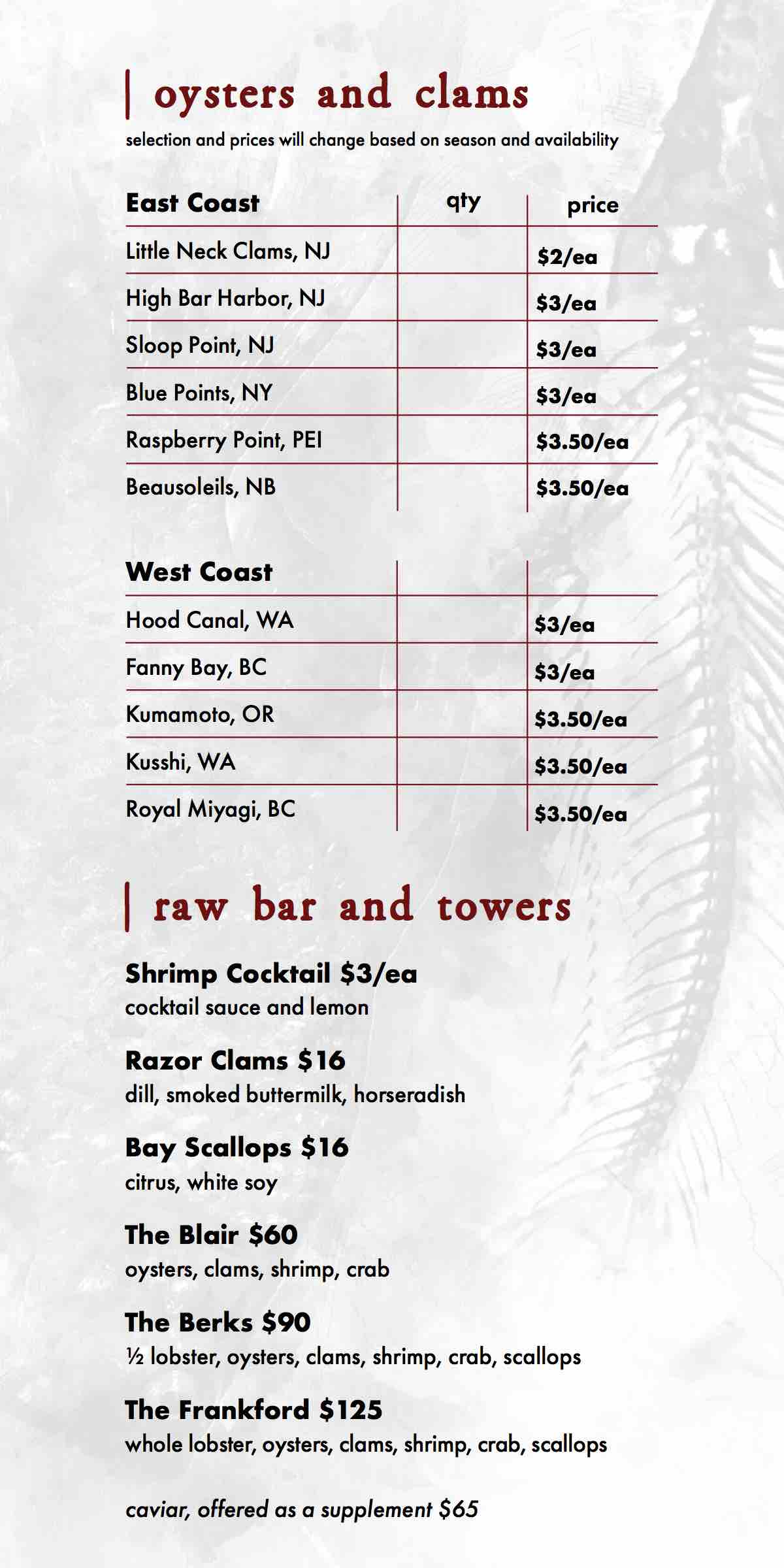aether menu philadelphia