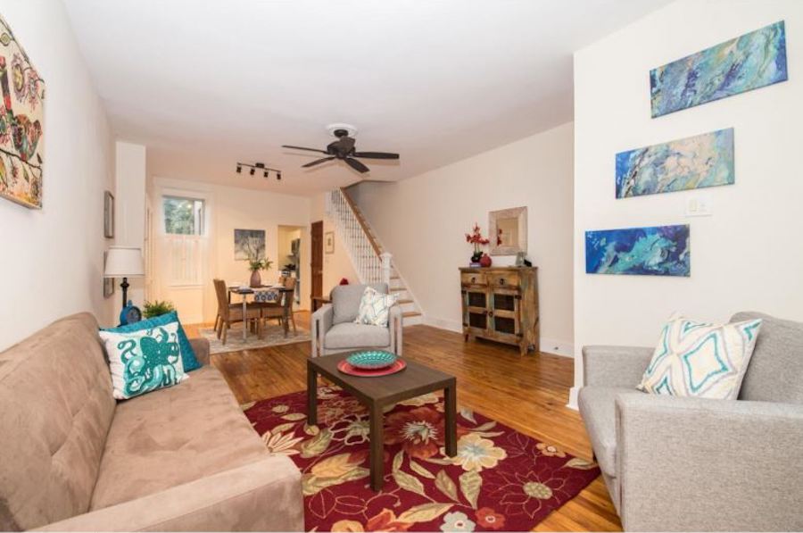 fairmount neighborhood guide 2-story rowhouse main floor