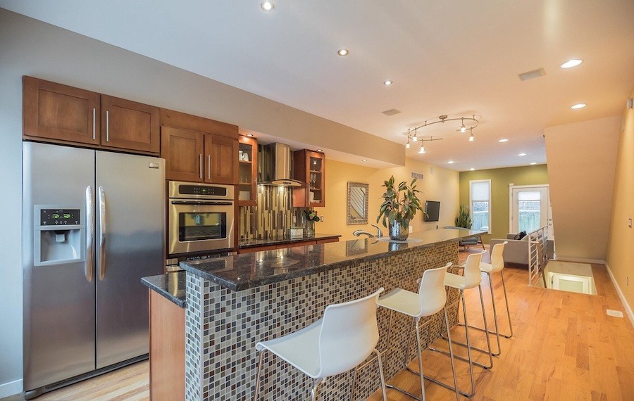 house for sale roxborough modern rowhouse kitchen
