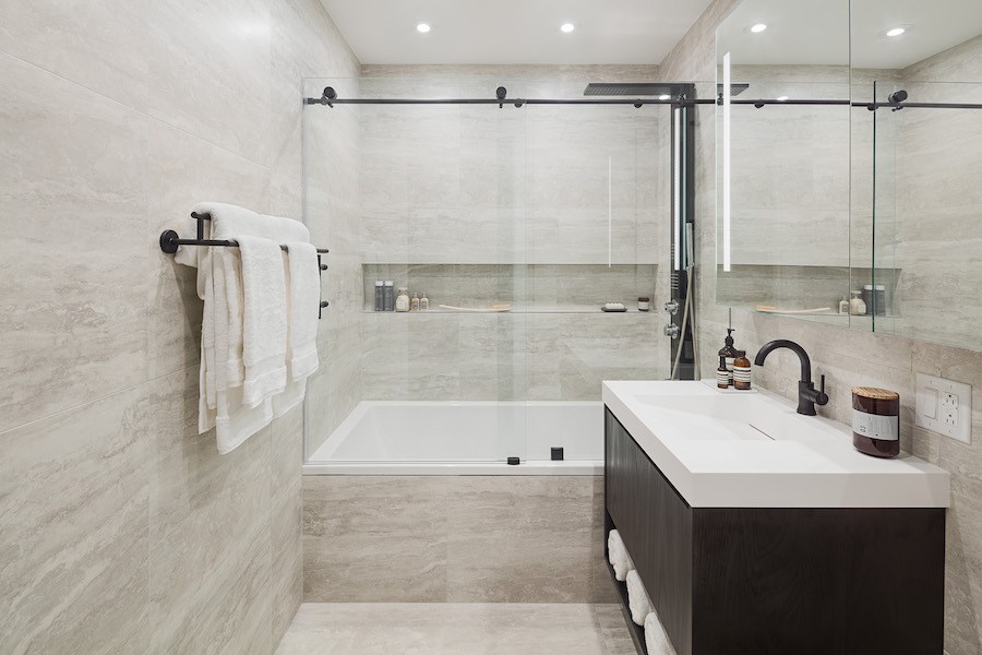 the atlantic apartments modern apartment bathroom
