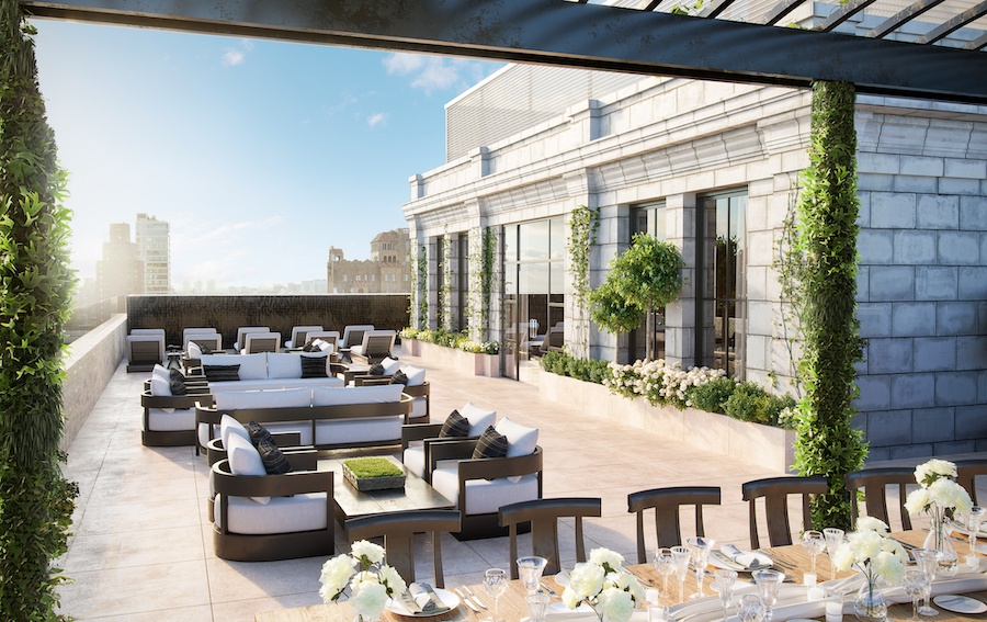 the atlantic apartments terrace level dining area