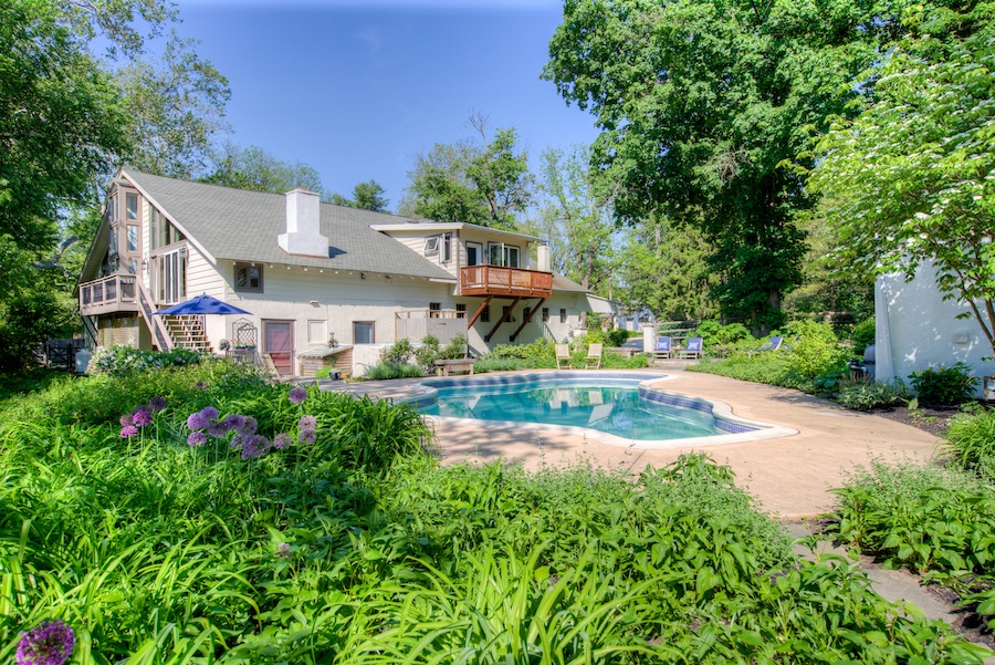house for sale flourtown creekside barn backyard