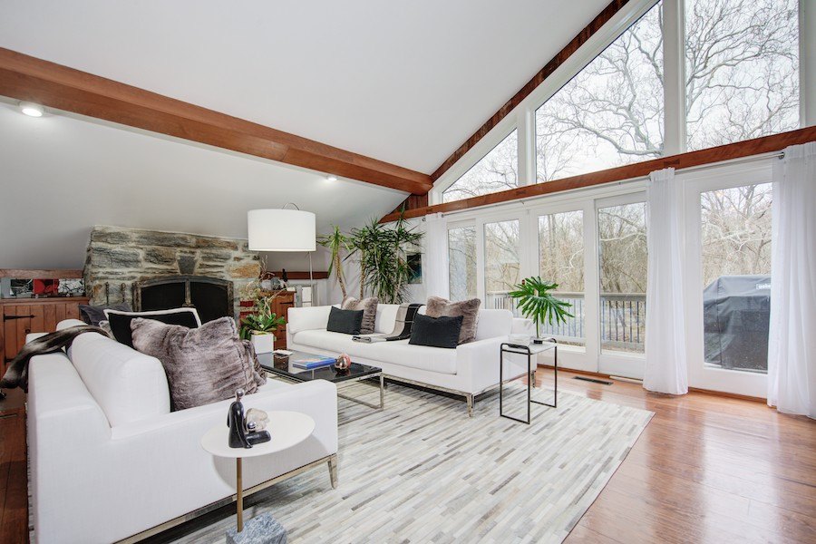 house for sale flourtown creekside barn living room