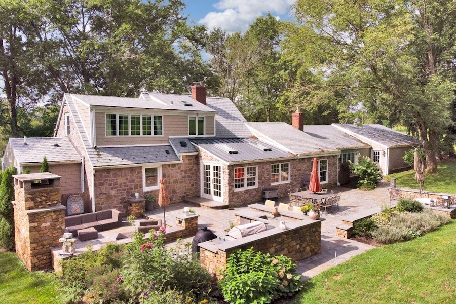 house for sale newtown sprawling cape exterior rear