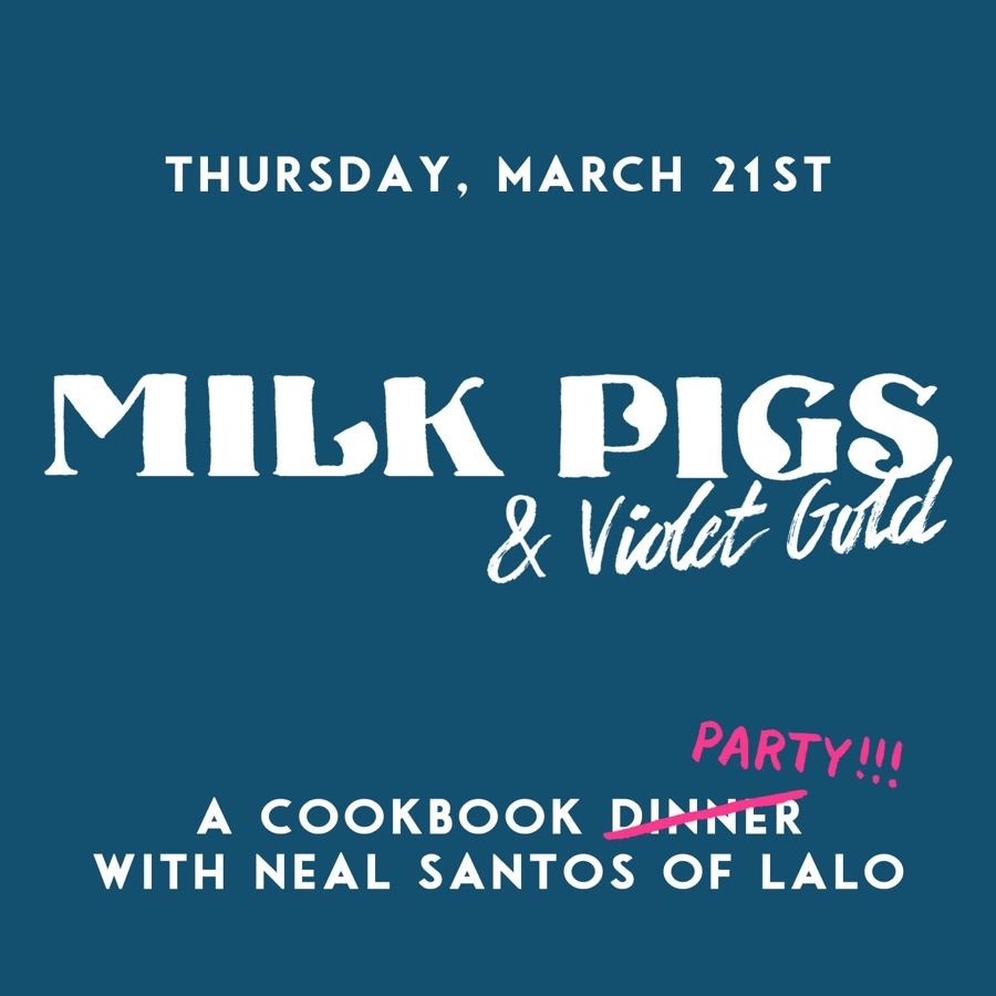 neal santos hungry pigeon cookbook dinner