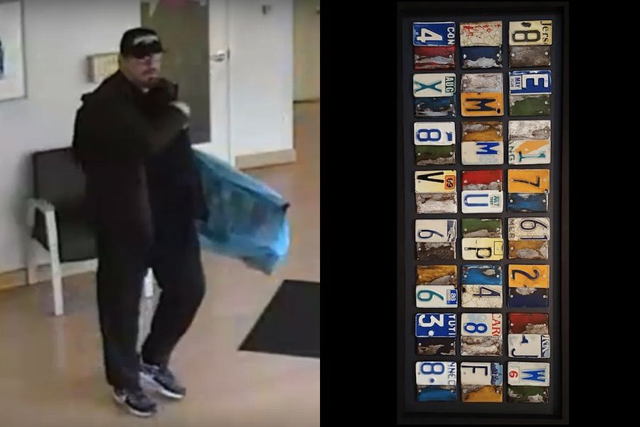 art stolen penn license plates