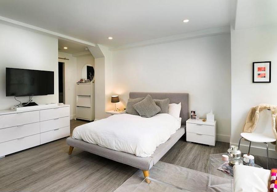 condo for sale rittenhouse square studio living area and bathroom entrance