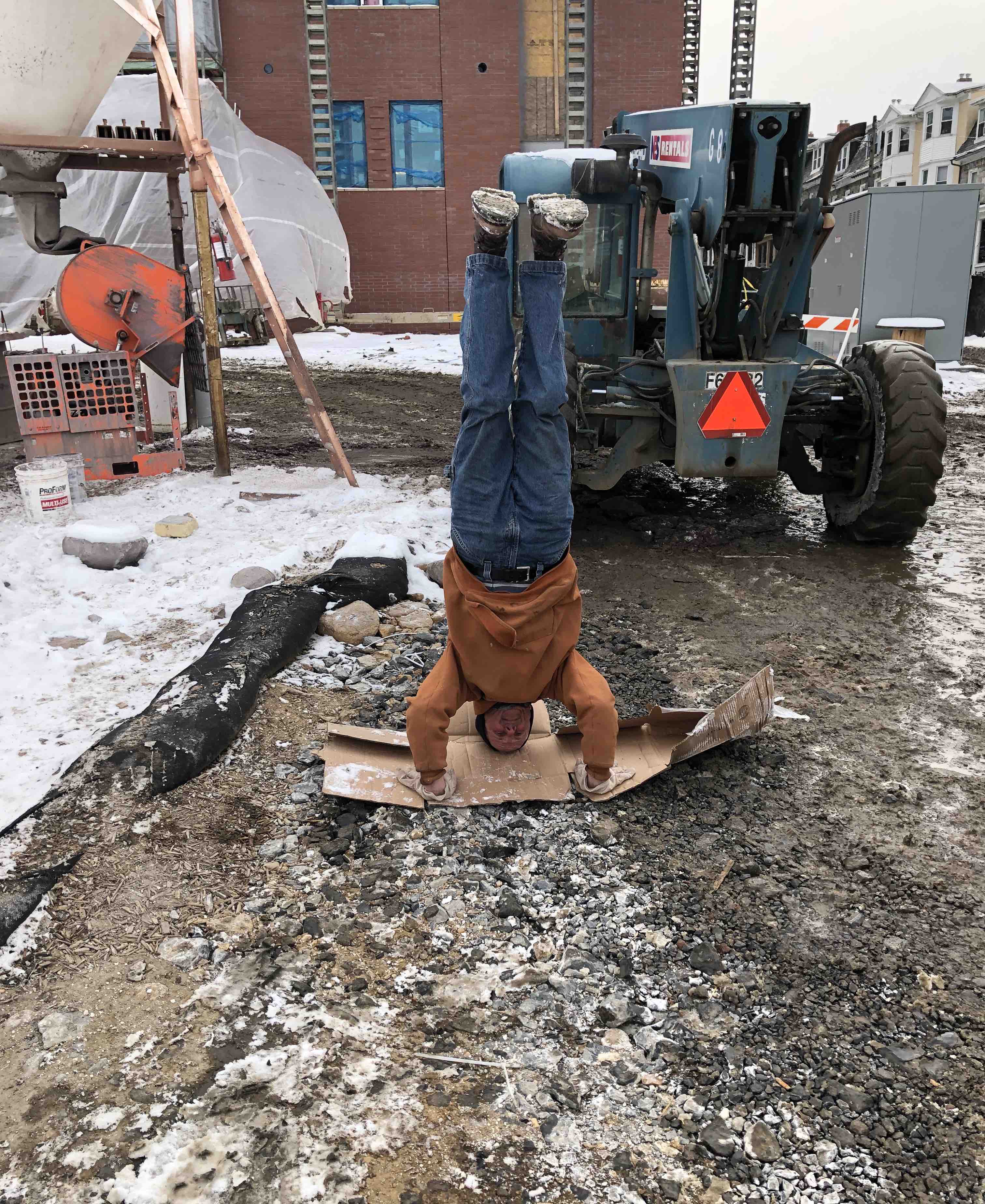 construction bike yoga