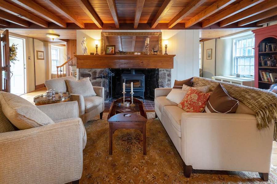house for sale doylestown converted schoolhouse living room