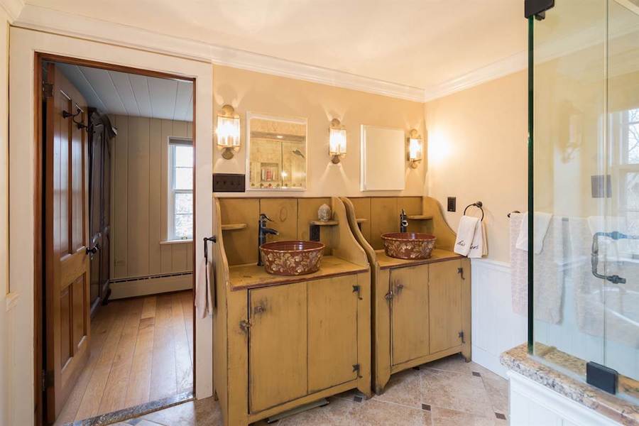 house for sale doylestown converted schoolhouse master bathroom vanities