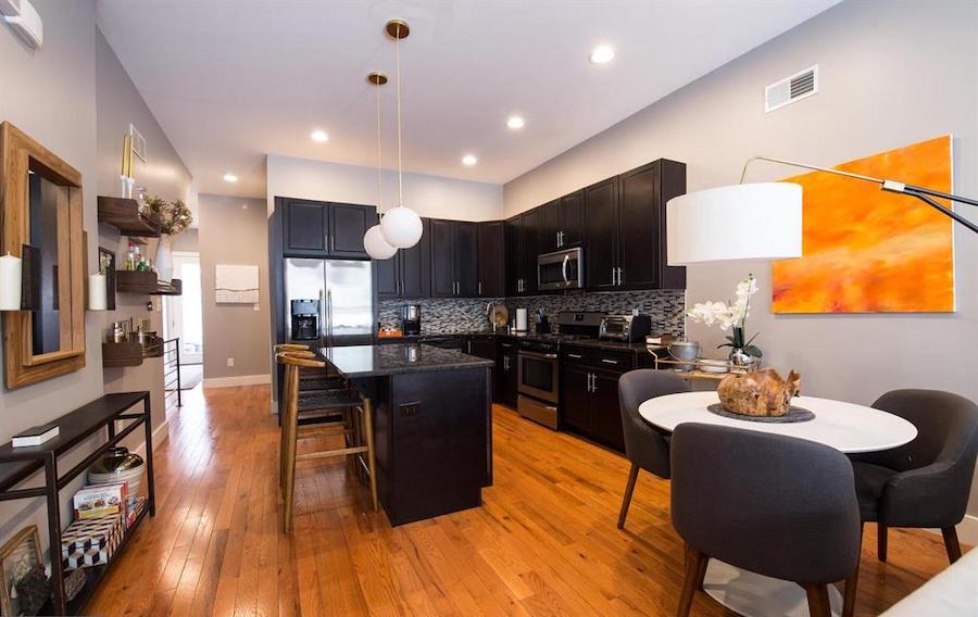 condo for sale northern liberties designer condo dining area and kitchen