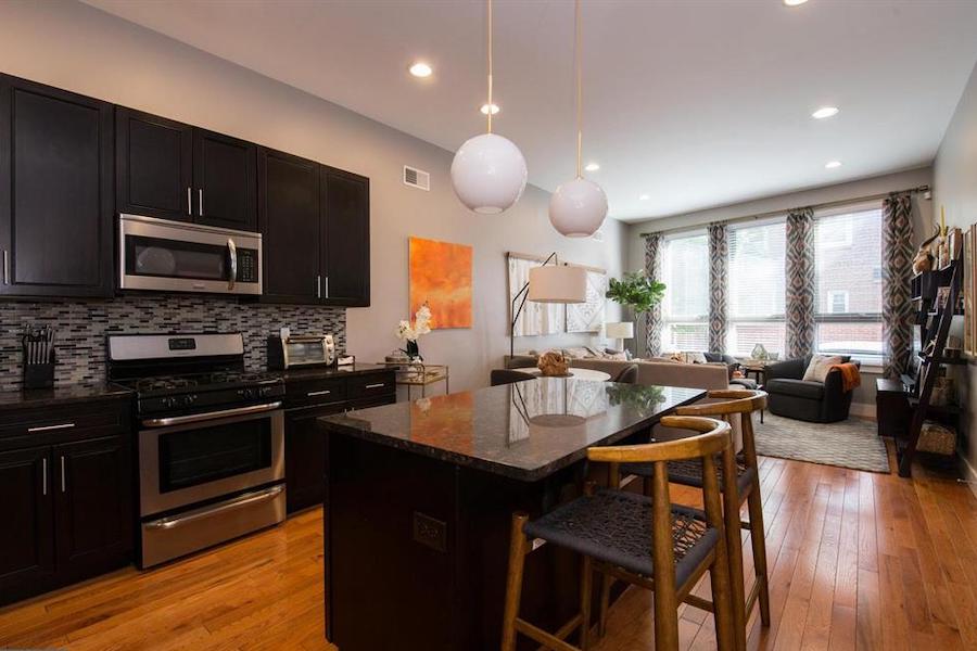 condo for sale northern liberties designer condo main living area