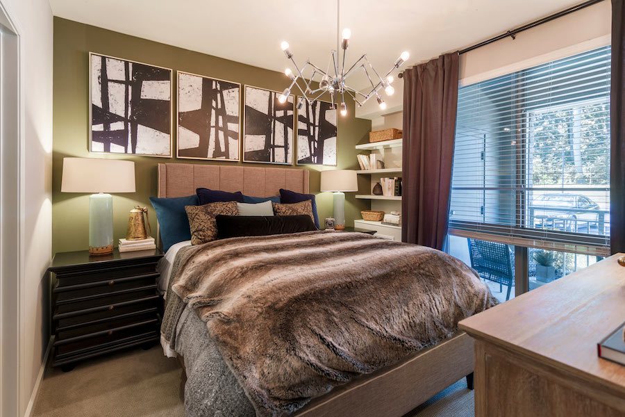 maybrook apartment profile model apartment master bedroom