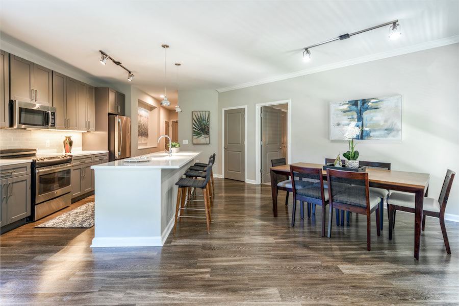 maybrook apartment profile model apartment dining room and kitchen