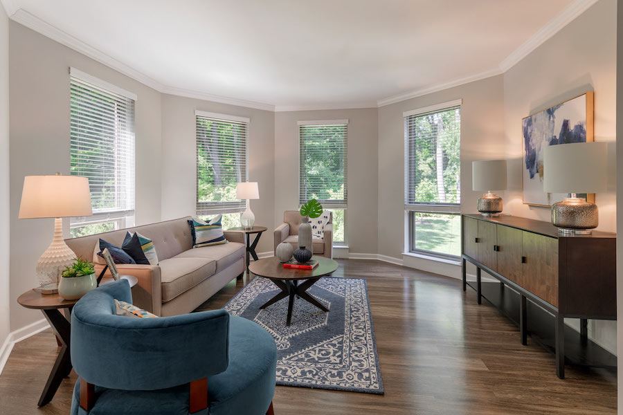 maybrook apartment profile model apartment living room