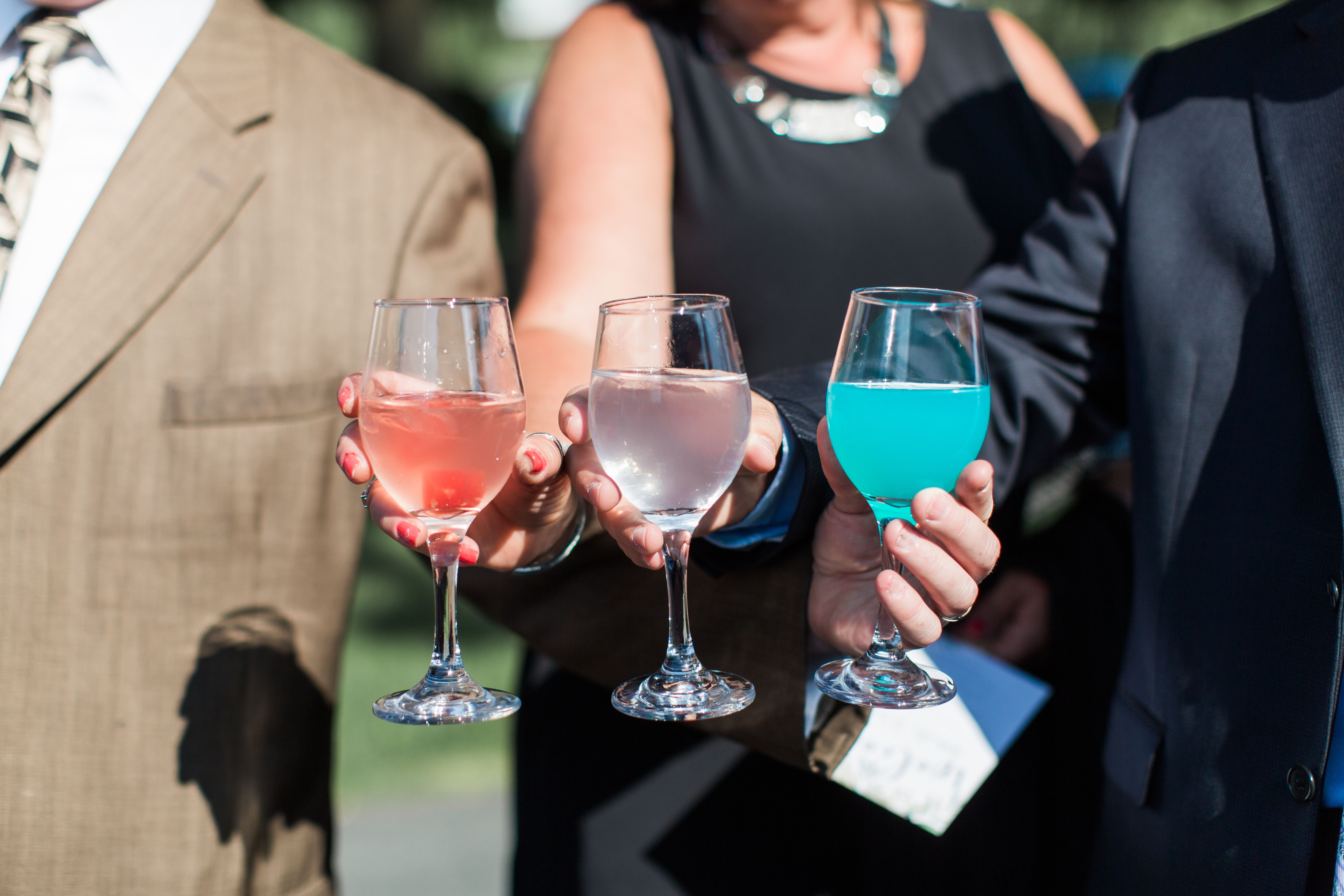 Patriotic wedding cocktails