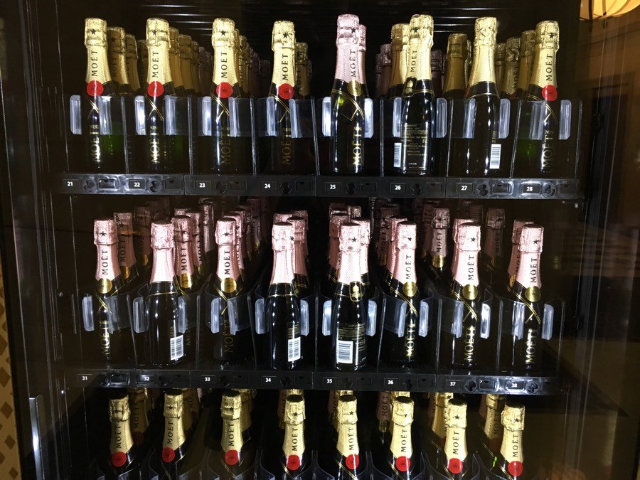 moet min-matic champagne vending machine