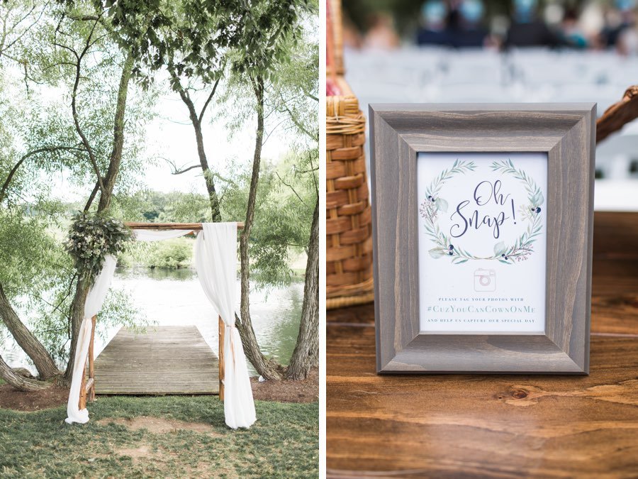 Rustic wedding arch