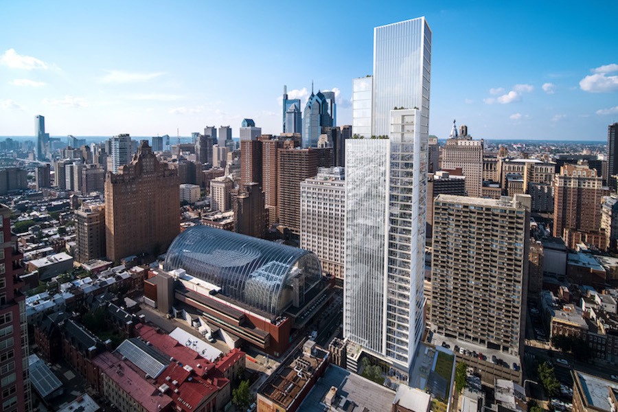 dranoff arthaus groundbreaking daytime rendering of tower