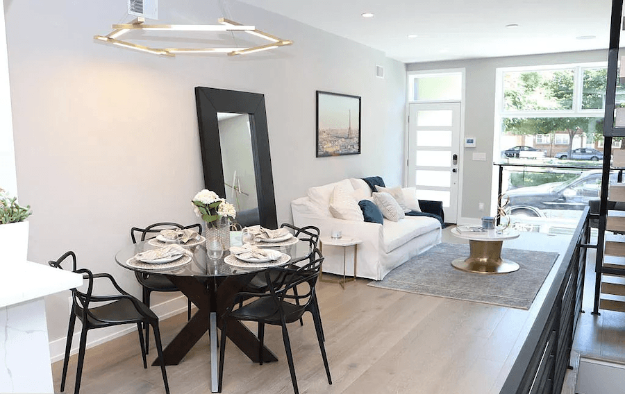 house for sale bella vista rebuilt row dining area and living room