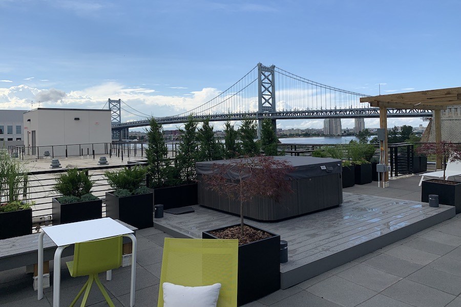 11 cooper apartment profile ben franklin bridge view