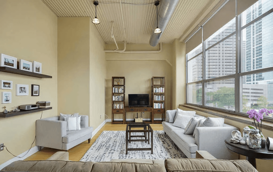 condo for sale logan square loft living room east end