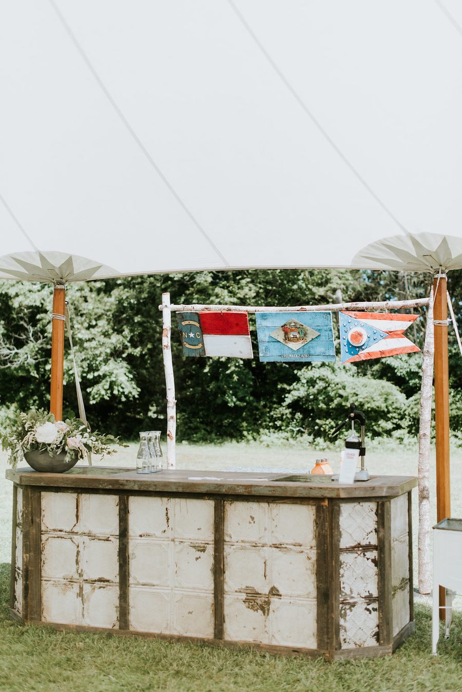 flag wedding decor